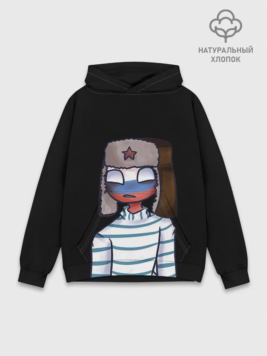 Худи мужской база хлопок / CountryHumans - Россия