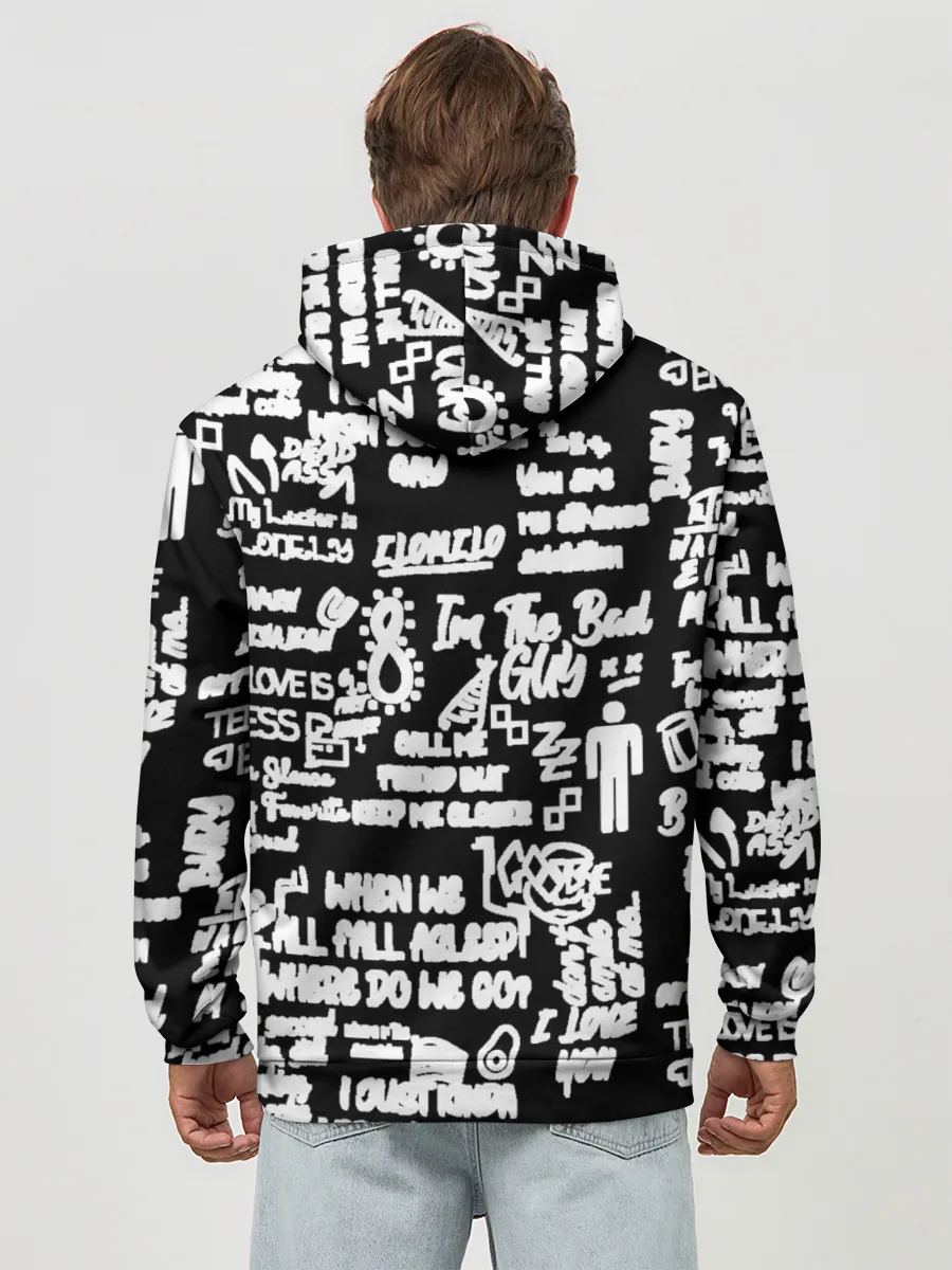 Худи мужской база хлопок / BILLIE EILISH BLACK