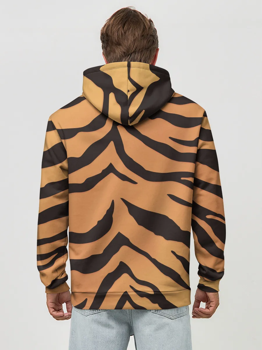 Худи мужской база хлопок / Тигриный камуфляж