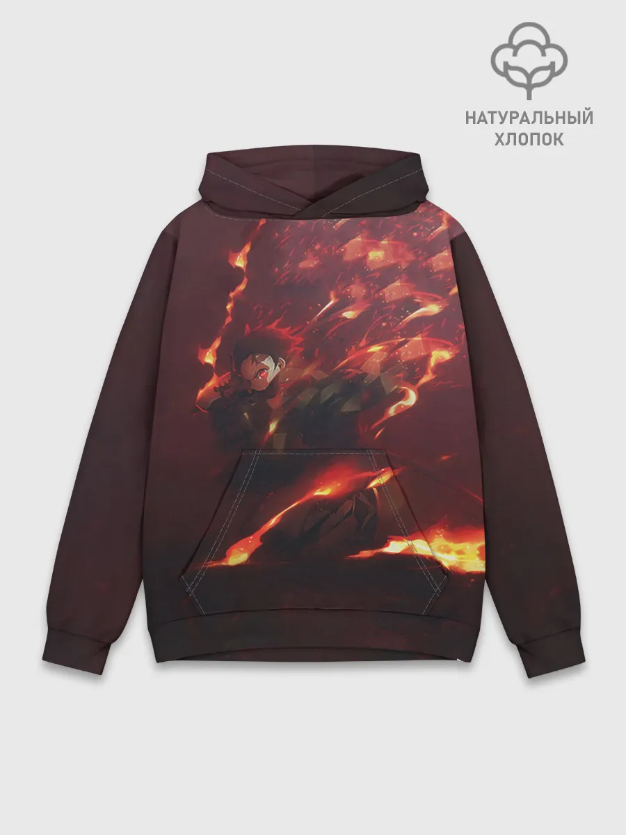 Худи мужской база хлопок / Танджиро Камадо