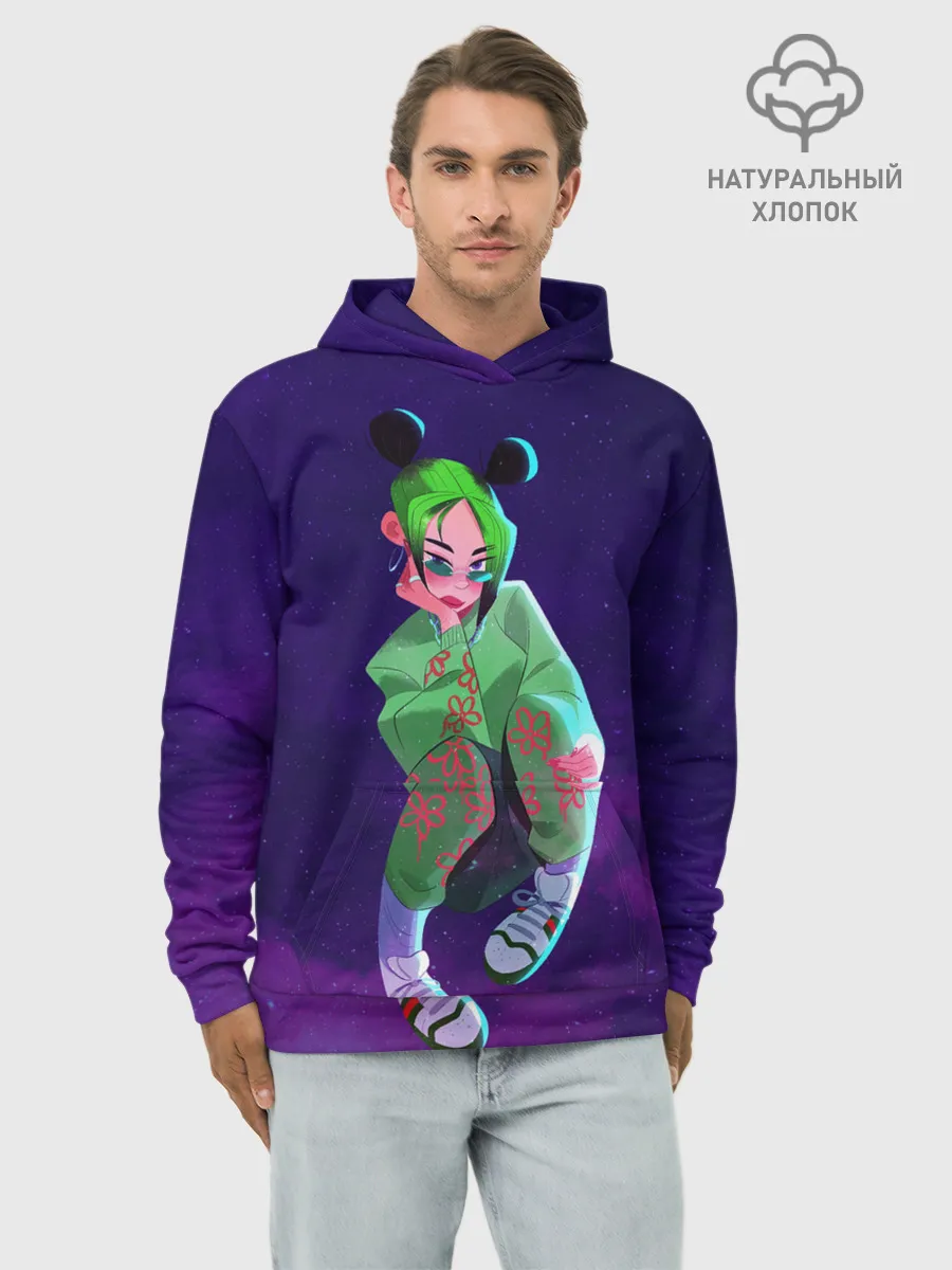 Худи мужской база хлопок / БИЛЛИ АЙЛИШ