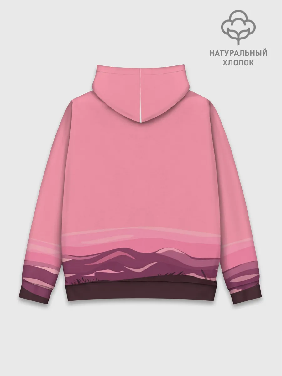 Худи мужской база хлопок / фламинго