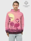 Худи мужской база хлопок / фламинго