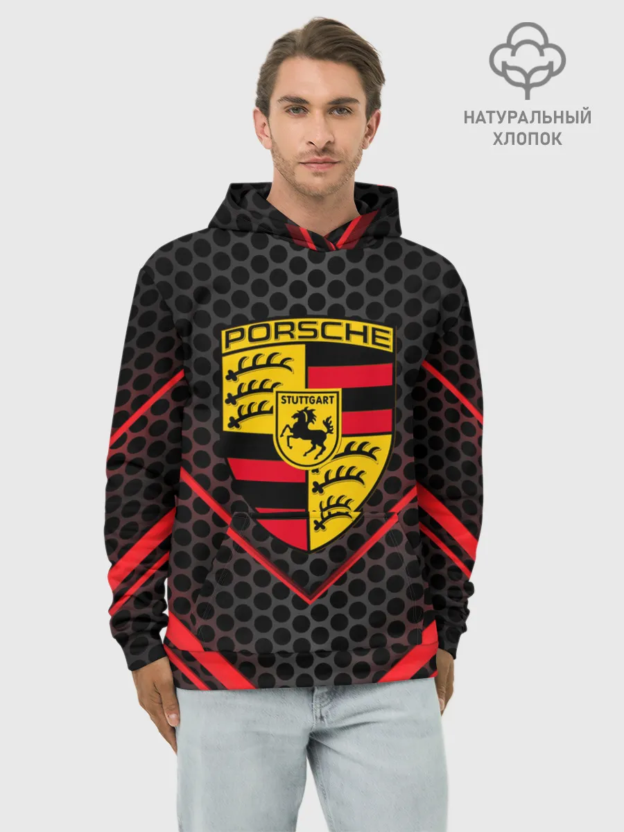 Худи мужской база хлопок / PORSCHE | ПОРШЕ