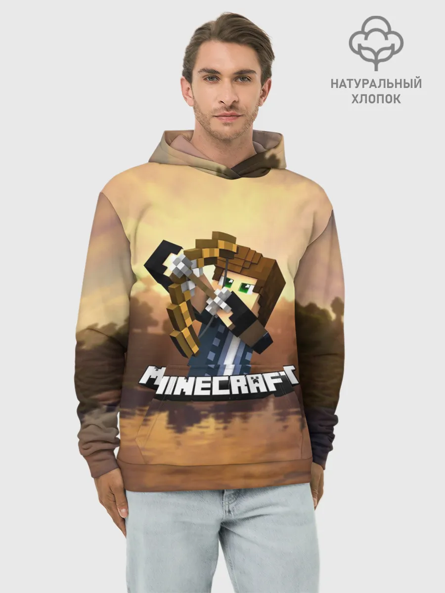 Худи мужской база хлопок / Майнкрафт