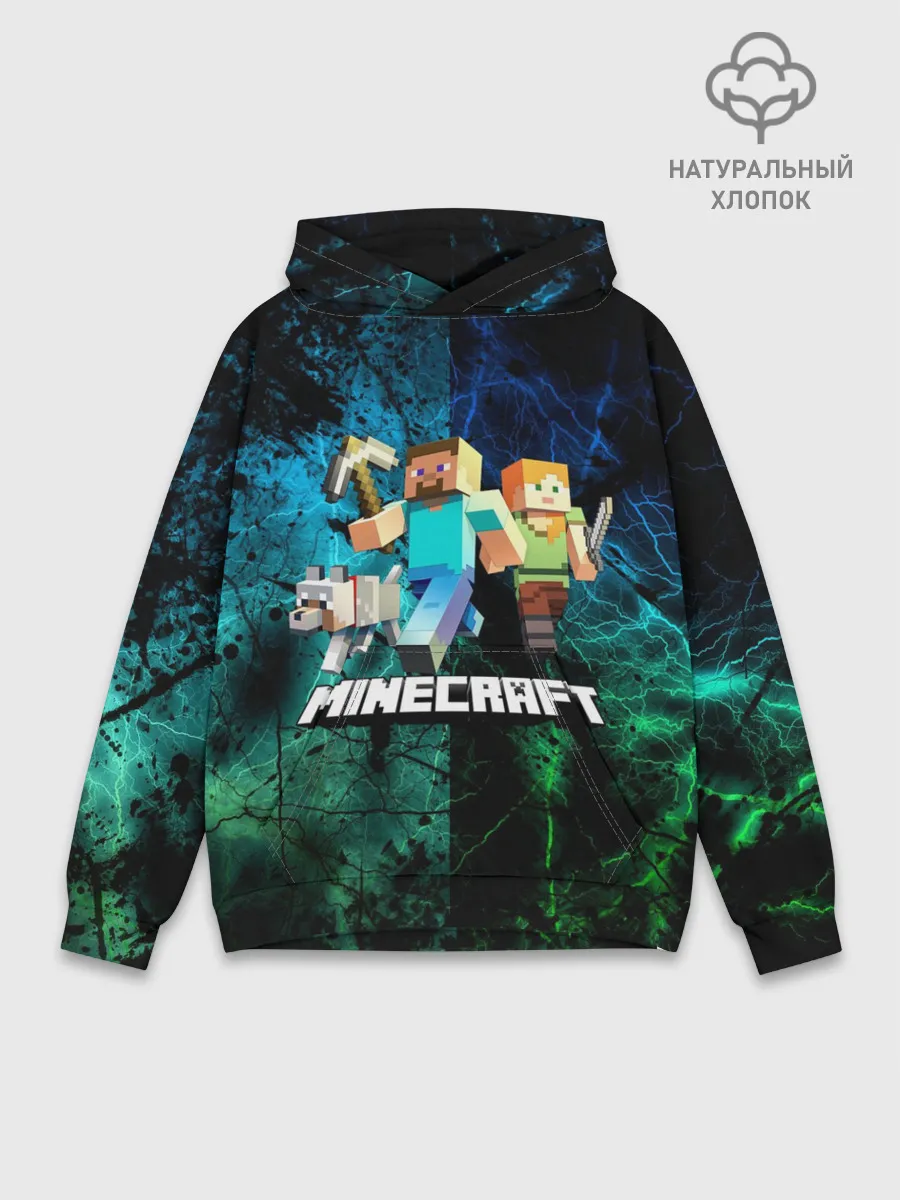 Худи мужской база хлопок / Minecraft / Майнкрафт