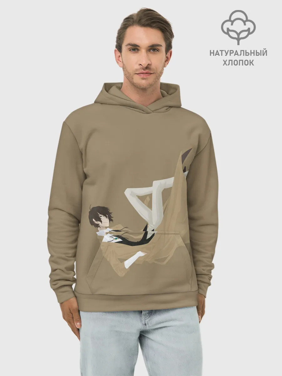 Худи мужской база хлопок / Осаму на спине