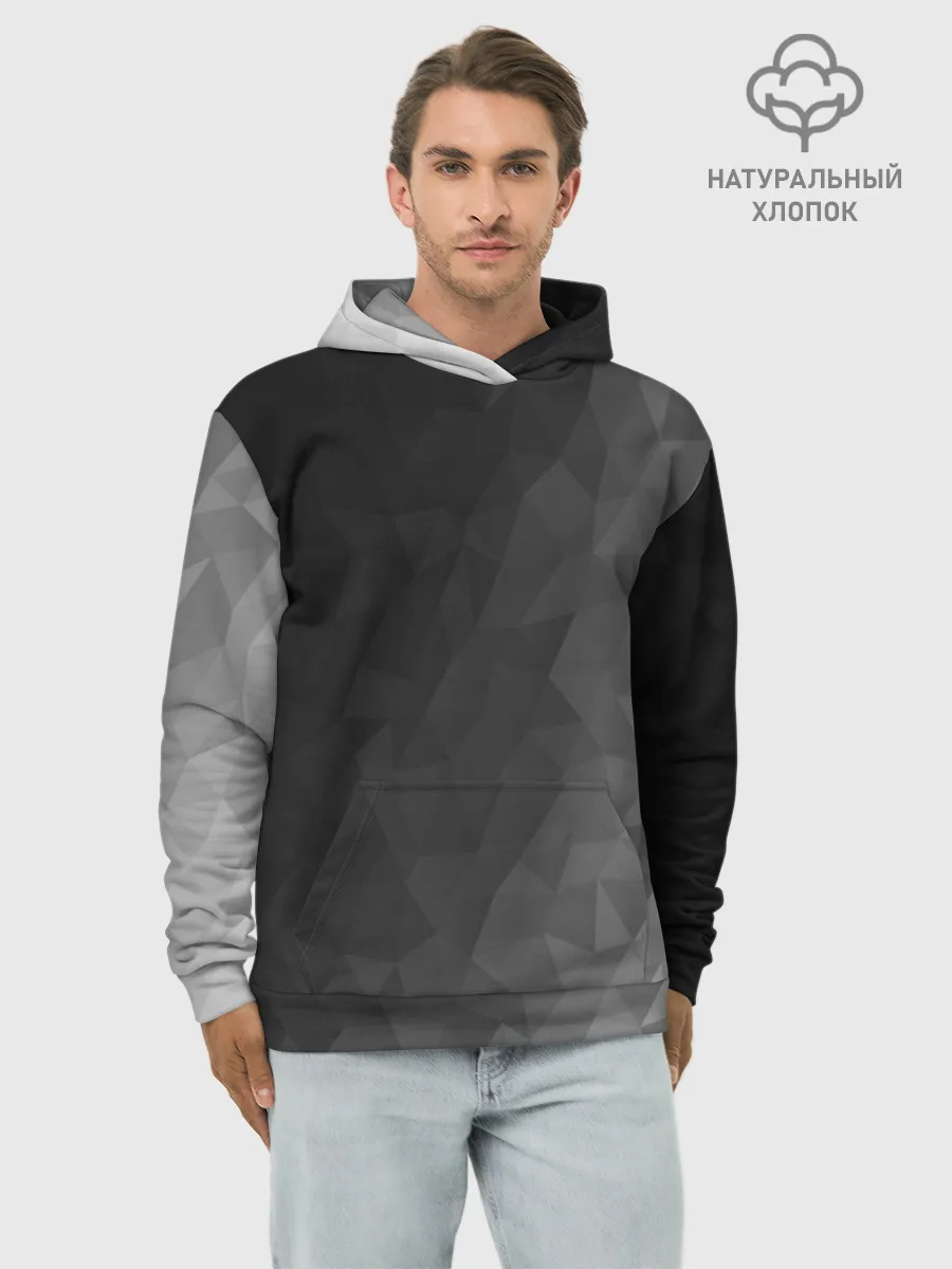 Худи мужской база хлопок / Dark abstraction