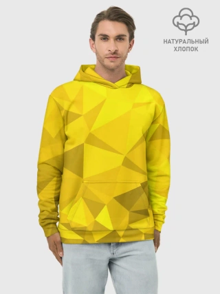 Худи мужской база хлопок / YELLOW ABSTRACT