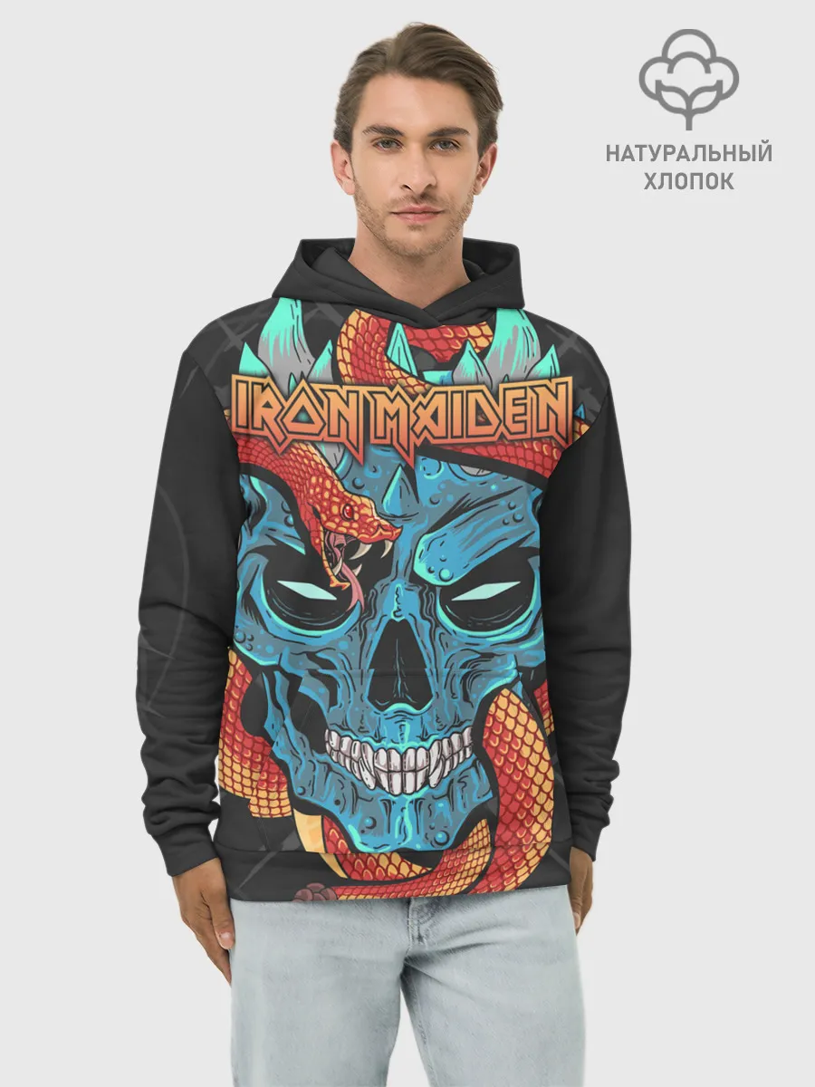 Худи мужской база хлопок / Iron Maiden