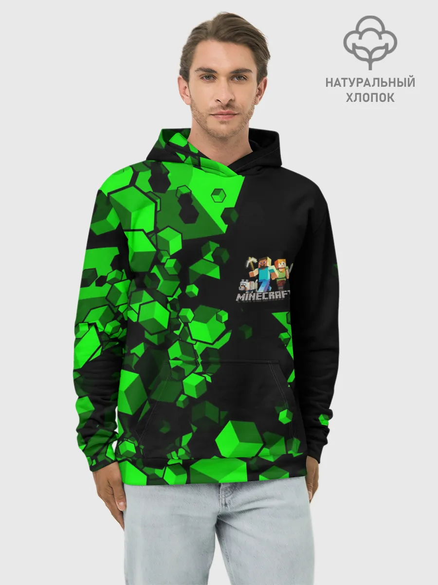 Худи мужской база хлопок / MINECRAFT