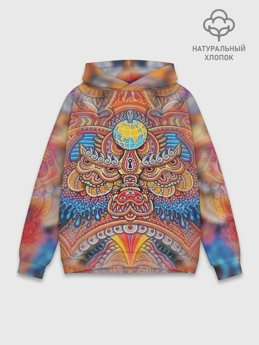 Худи мужской база хлопок / Rising dragon