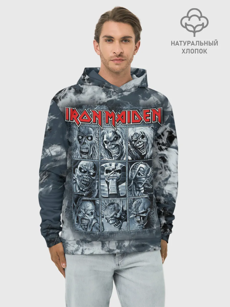 Худи мужской база хлопок / Iron Maiden