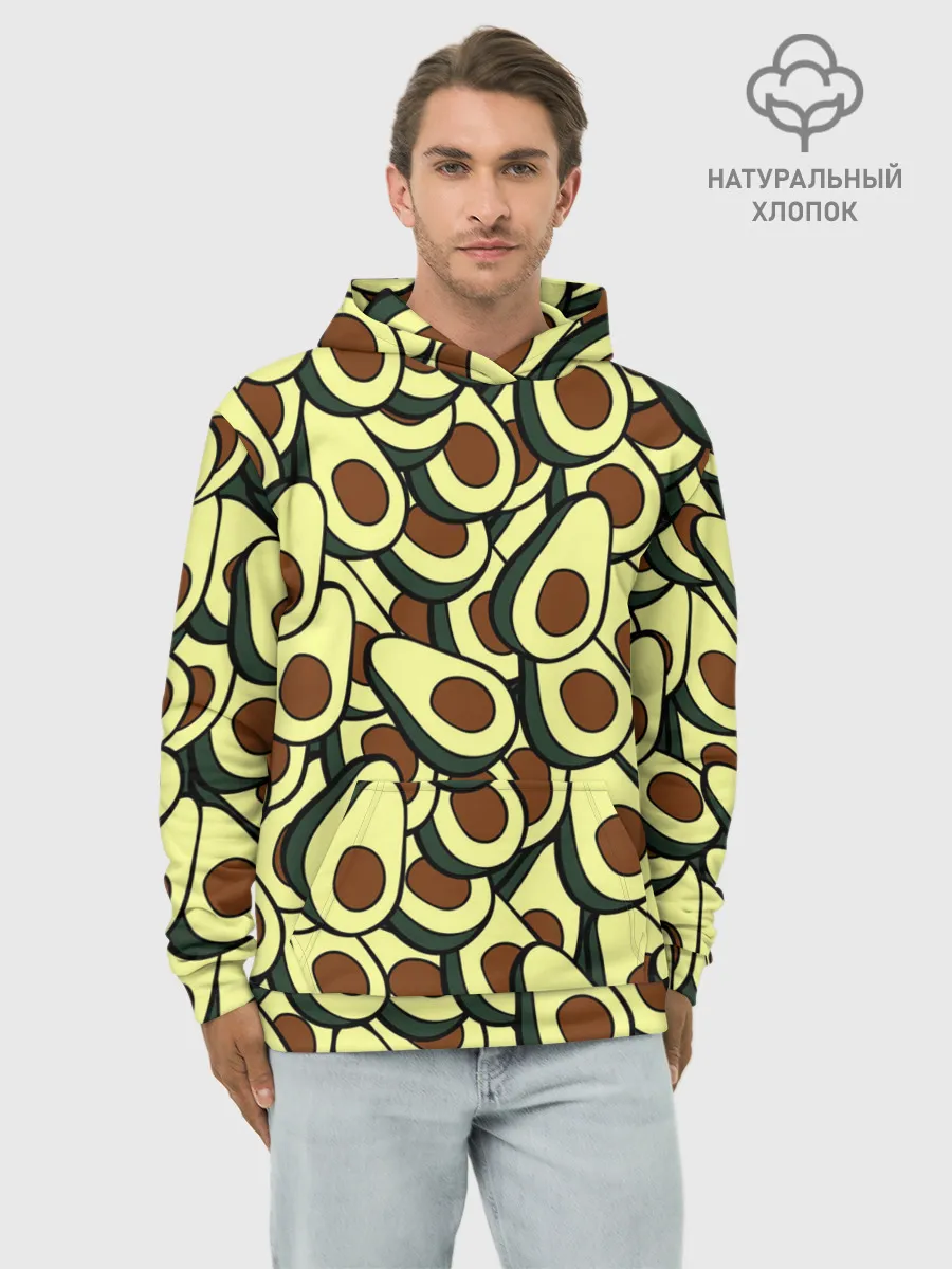 Худи мужской база хлопок / Авокадо
