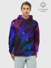 Худи мужской база хлопок / NEON FRACTAL