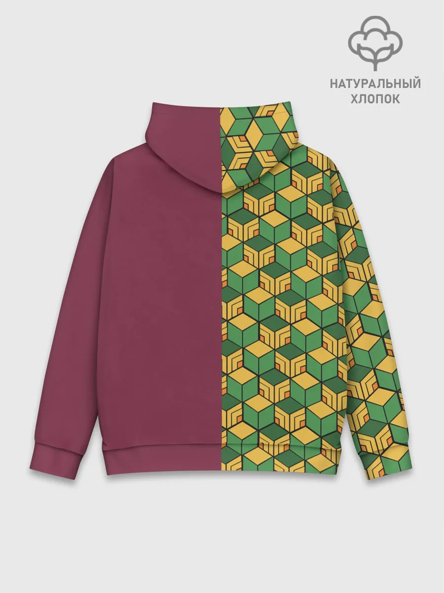 Худи мужской база хлопок / ГИЮ ТОМИОКА / KIMETSU NO YAIBA