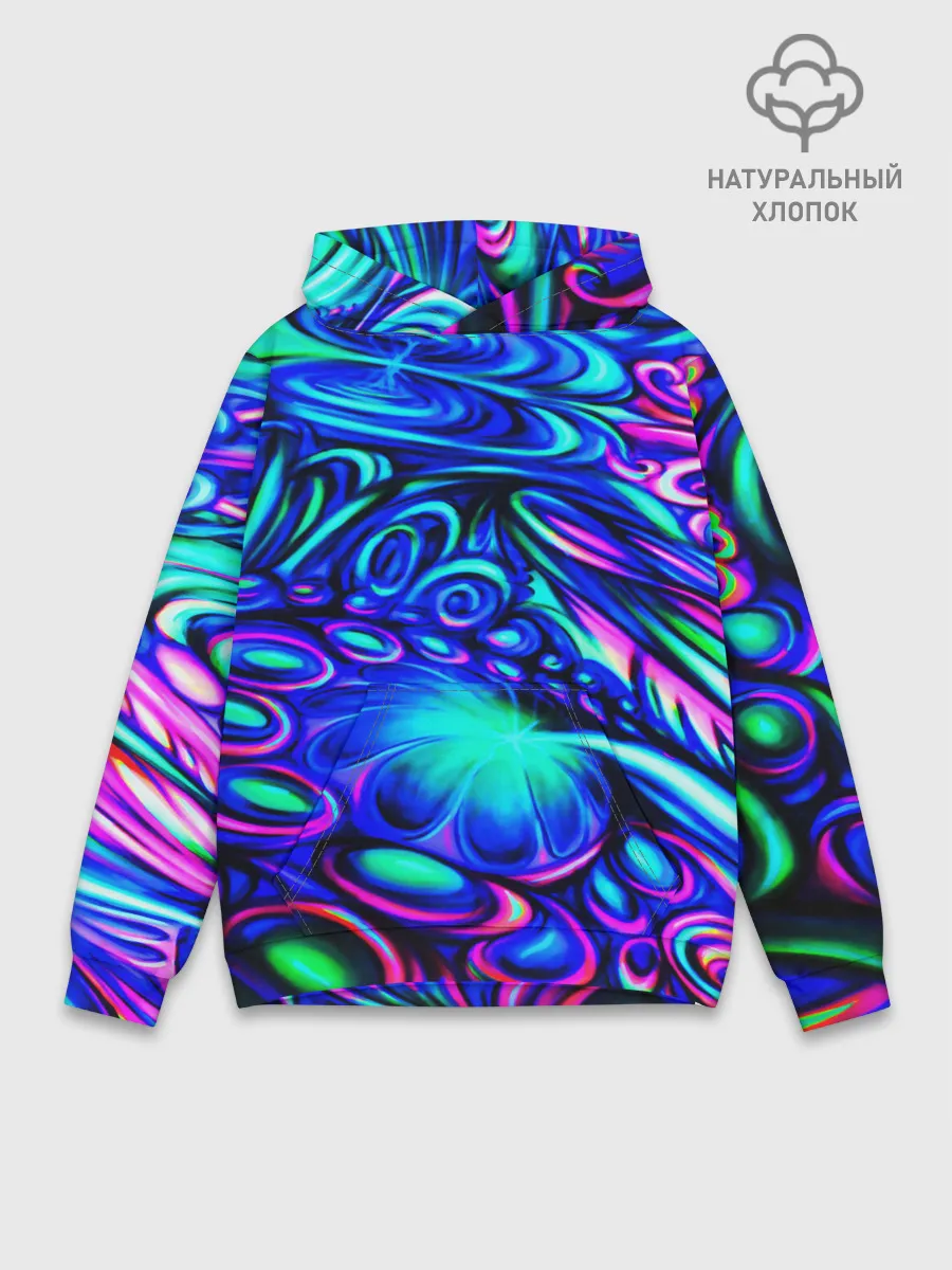 Худи мужской база хлопок / PSY NEON