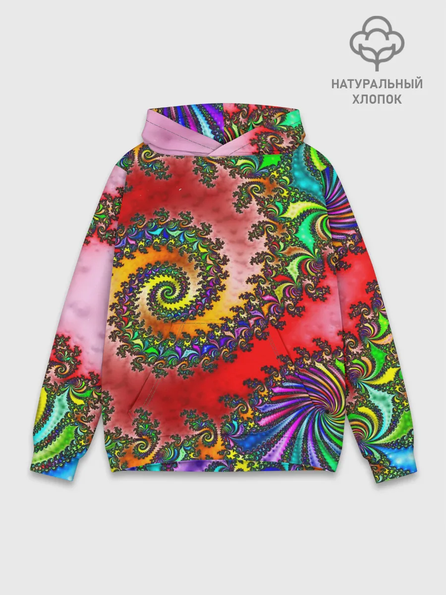 Худи мужской база хлопок / ФРАКТАЛЬНЫЙ УЗОР