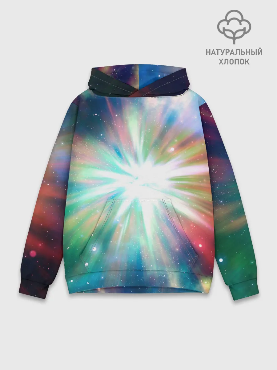 Худи мужской база хлопок / Космическая вспышка