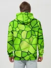 Худи мужской база хлопок / Зеленая мозаика