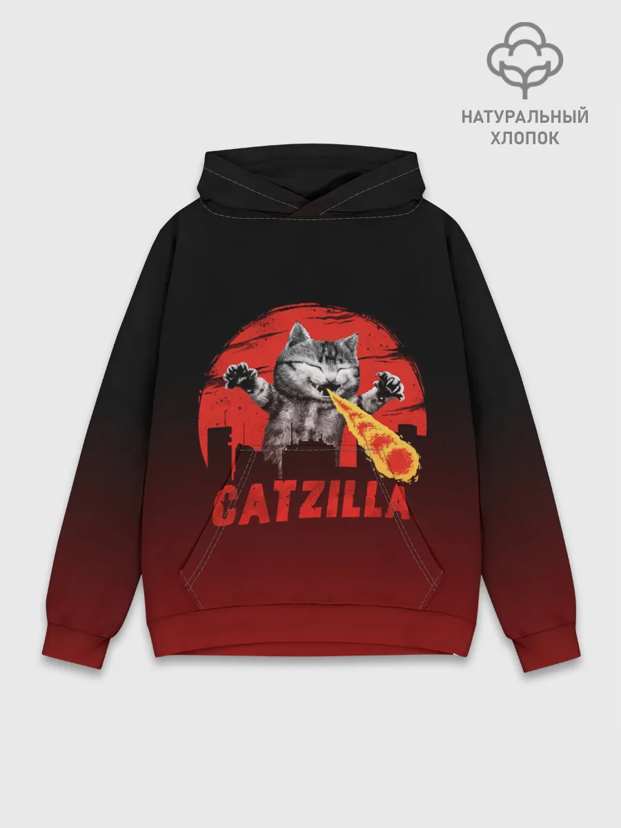 Худи мужской база хлопок / CATZILLA | КЭТЗИЛЛА