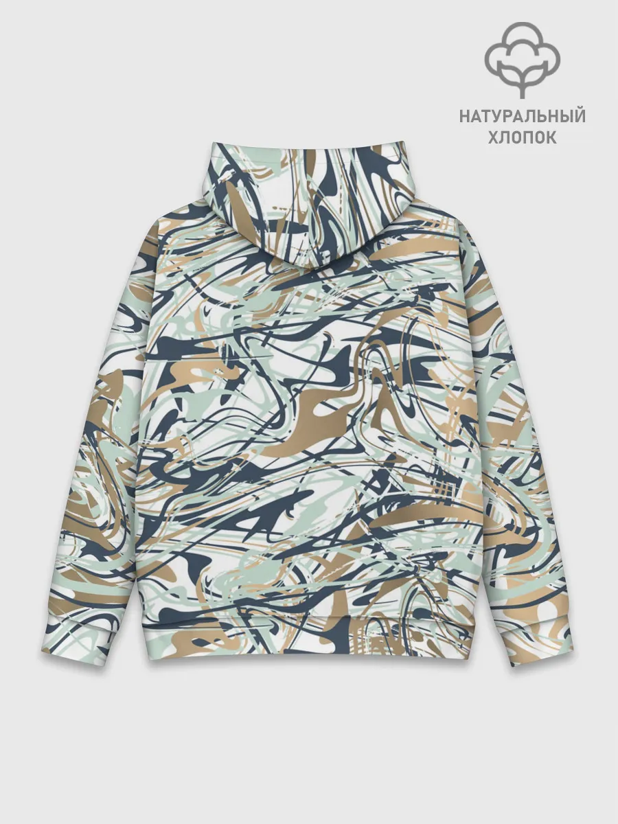 Худи мужской база хлопок / Узор красками