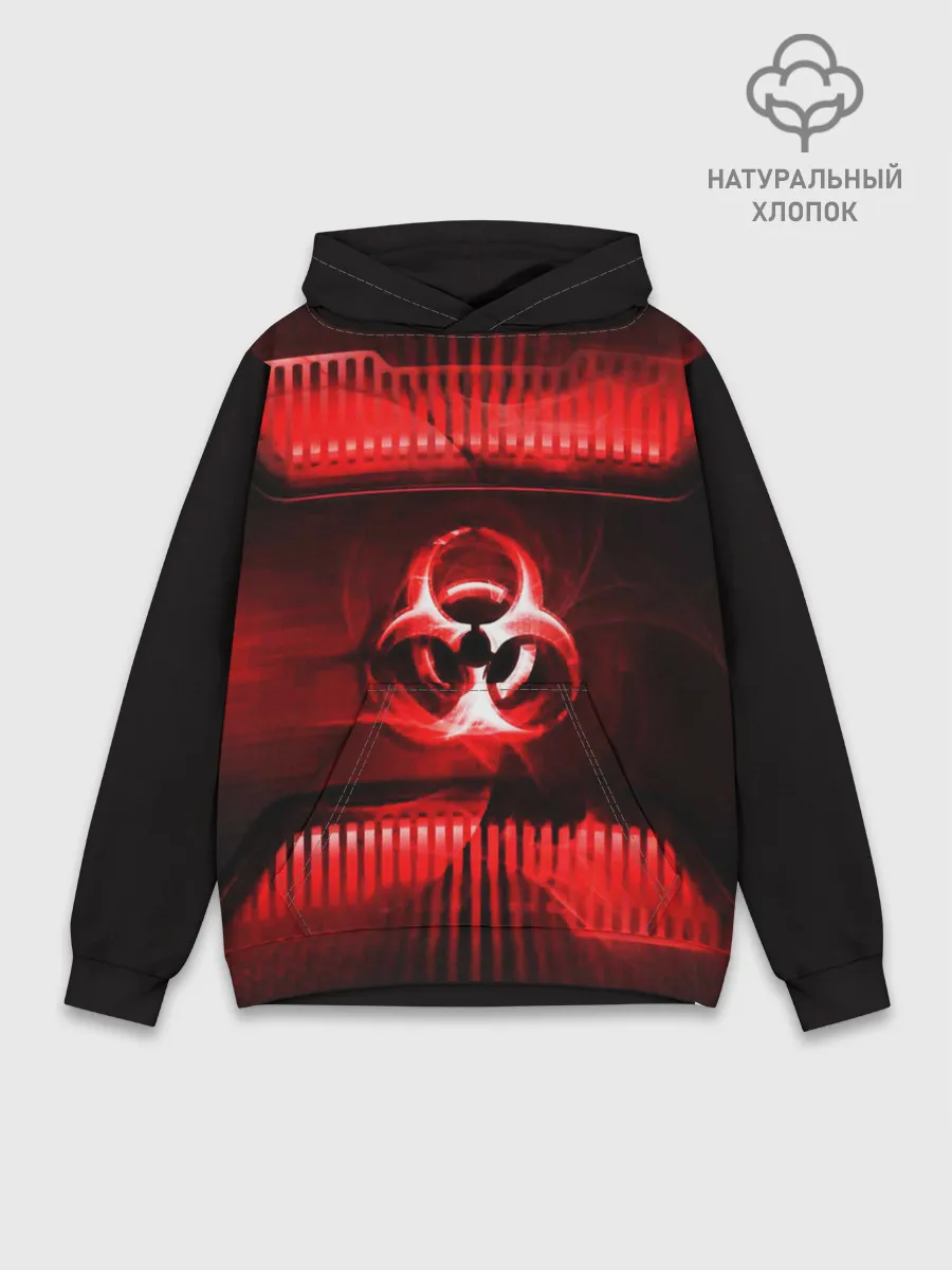 Худи мужской база хлопок / BIOHAZARD