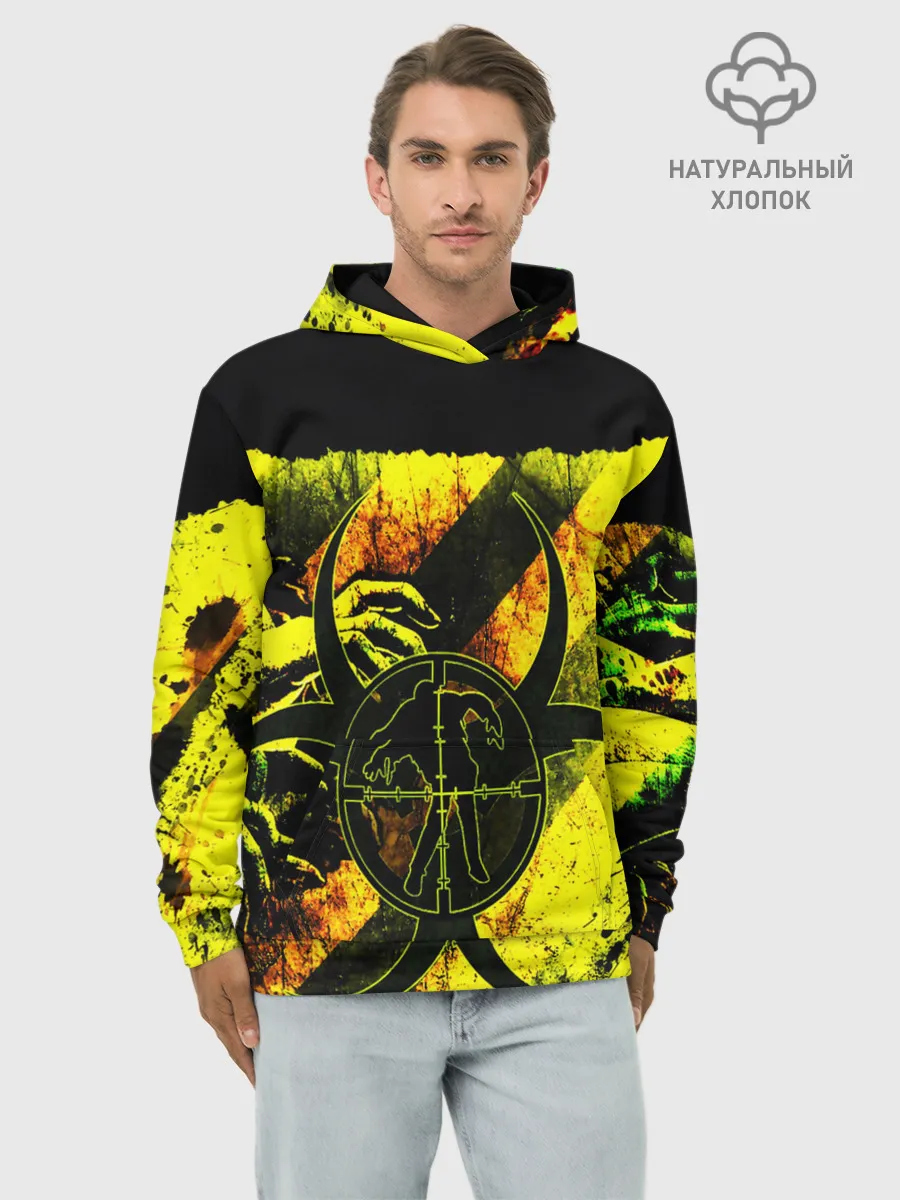Худи мужской база хлопок / BIOHAZARD