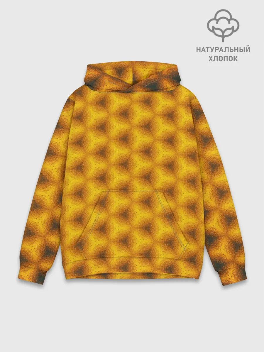 Худи мужской база хлопок / Синие соты