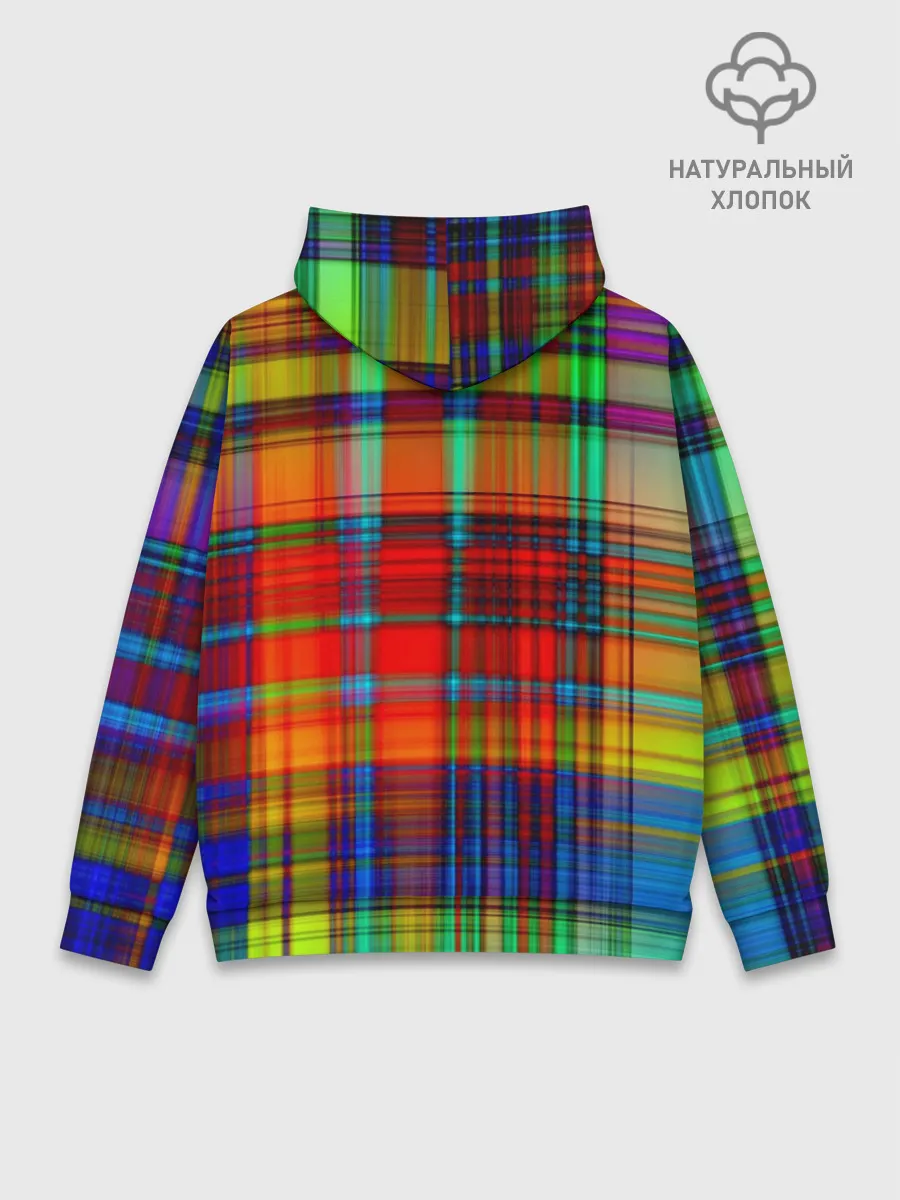 Худи мужской база хлопок / Радужная сетка