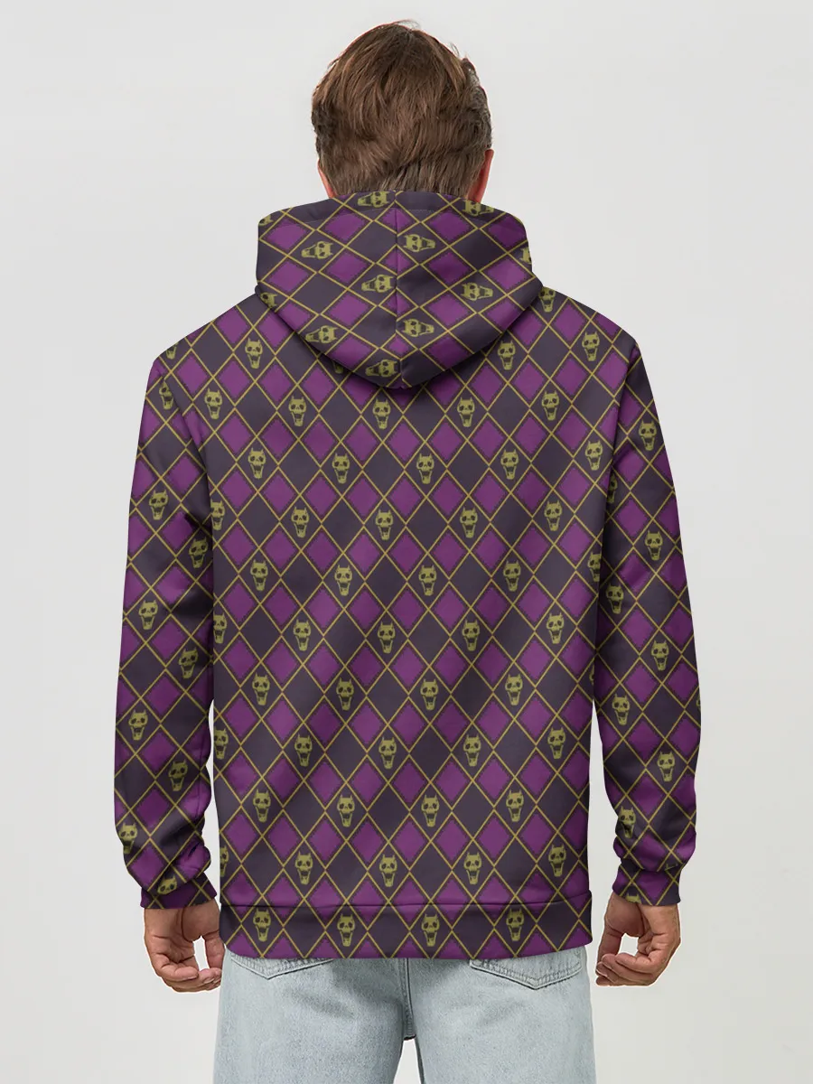 Худи мужской база хлопок / KILLER QUEEN белая на узоре