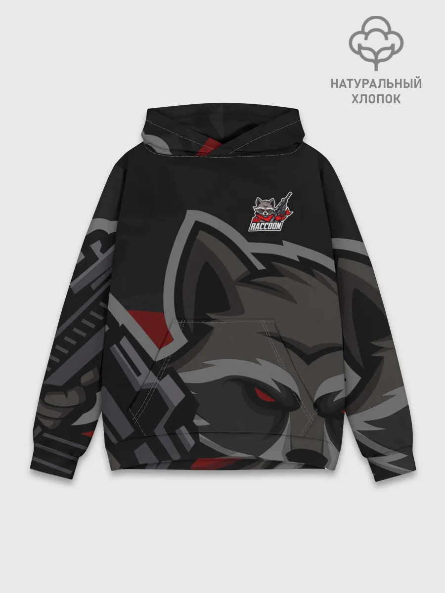 Худи мужской база хлопок / Форма Bad Raccoon