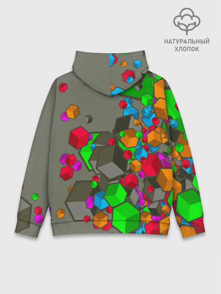 Худи мужской база хлопок / Кубики