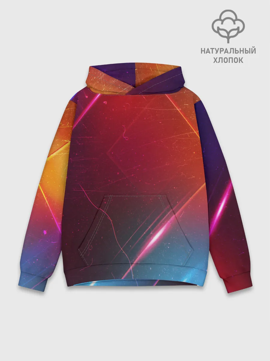 Худи мужской база хлопок / НЕОНОВАЯ АБСТРАКЦИЯ