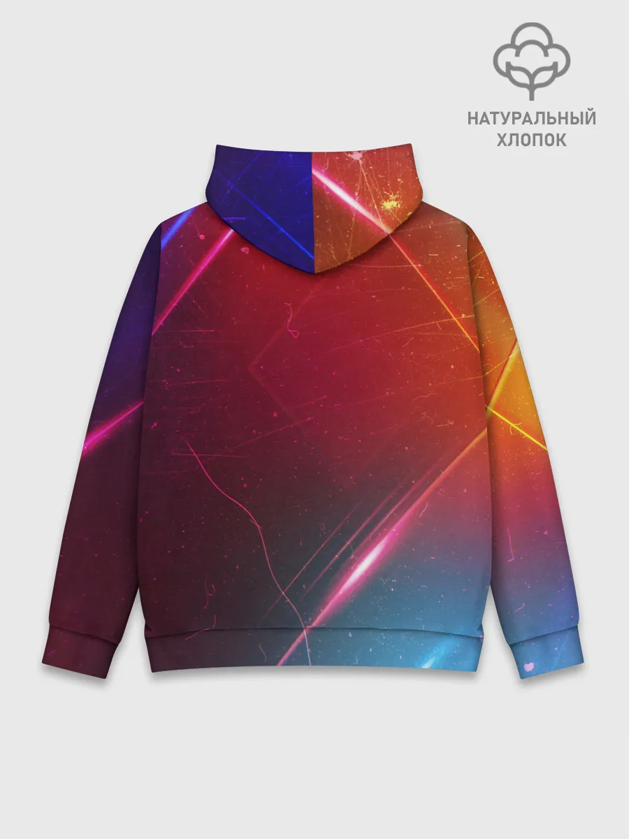 Худи мужской база хлопок / НЕОНОВАЯ АБСТРАКЦИЯ