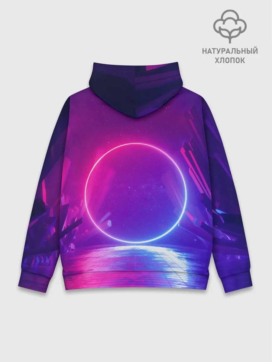 Худи мужской база хлопок / НЕОНОВЫЙ КРУГ