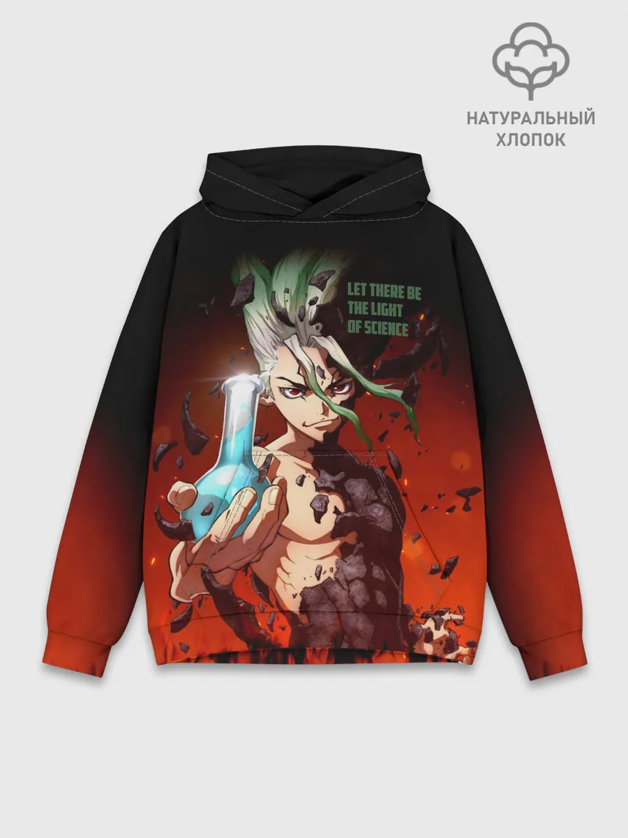 Худи мужской база хлопок / Доктор Стоун