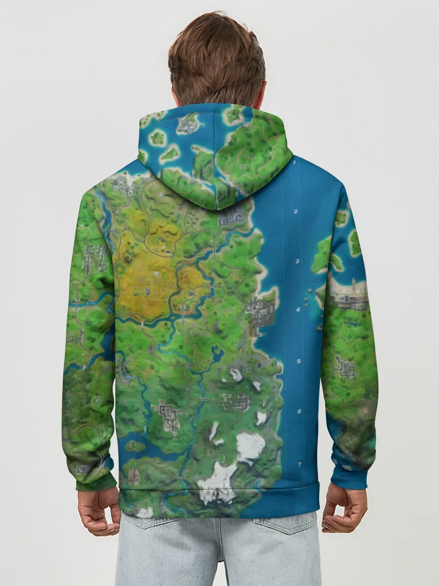 Худи мужской база хлопок / Fortnite карта