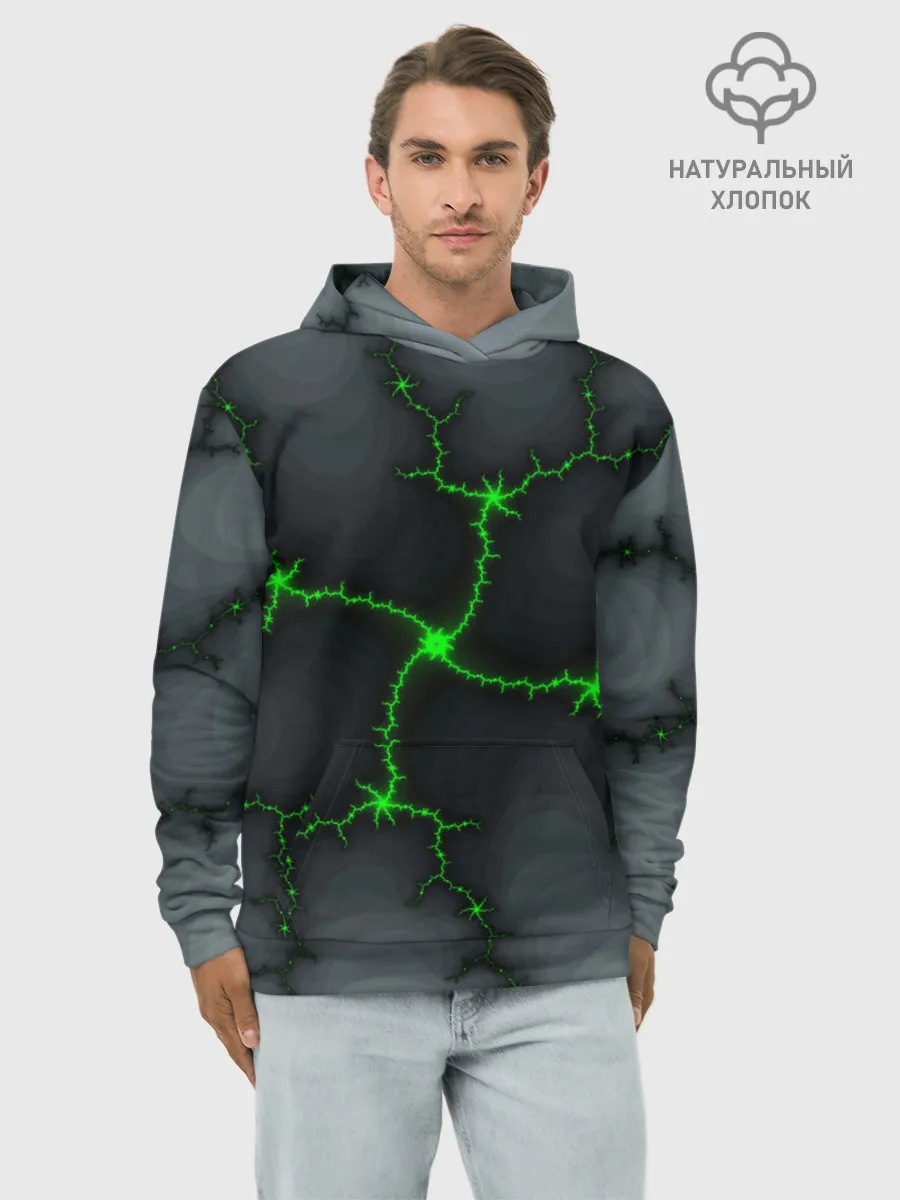 Худи мужской база хлопок / ABSTRACT LED