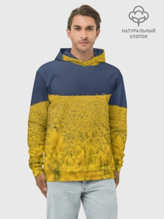 Худи мужской база хлопок / Рапсовое поле