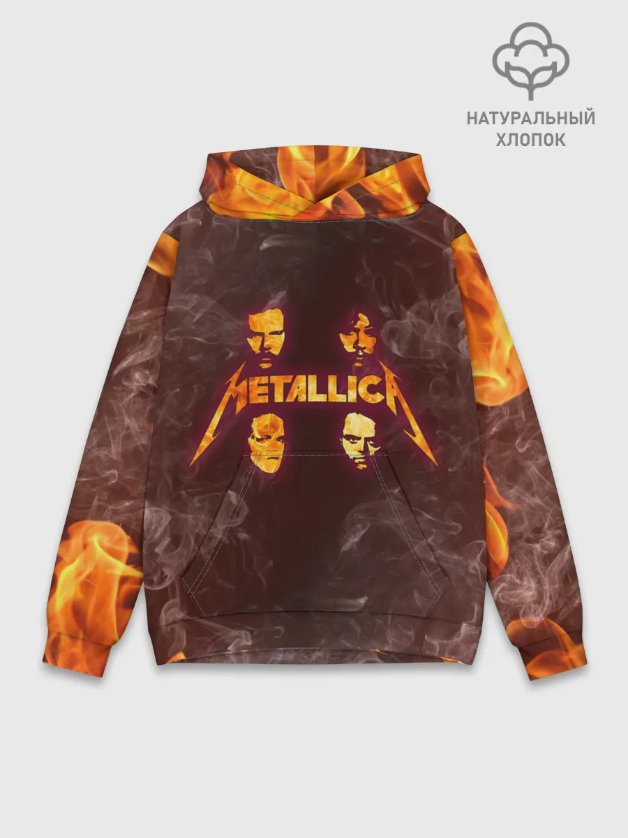 Худи мужской база хлопок / Metallica | Fire Rock