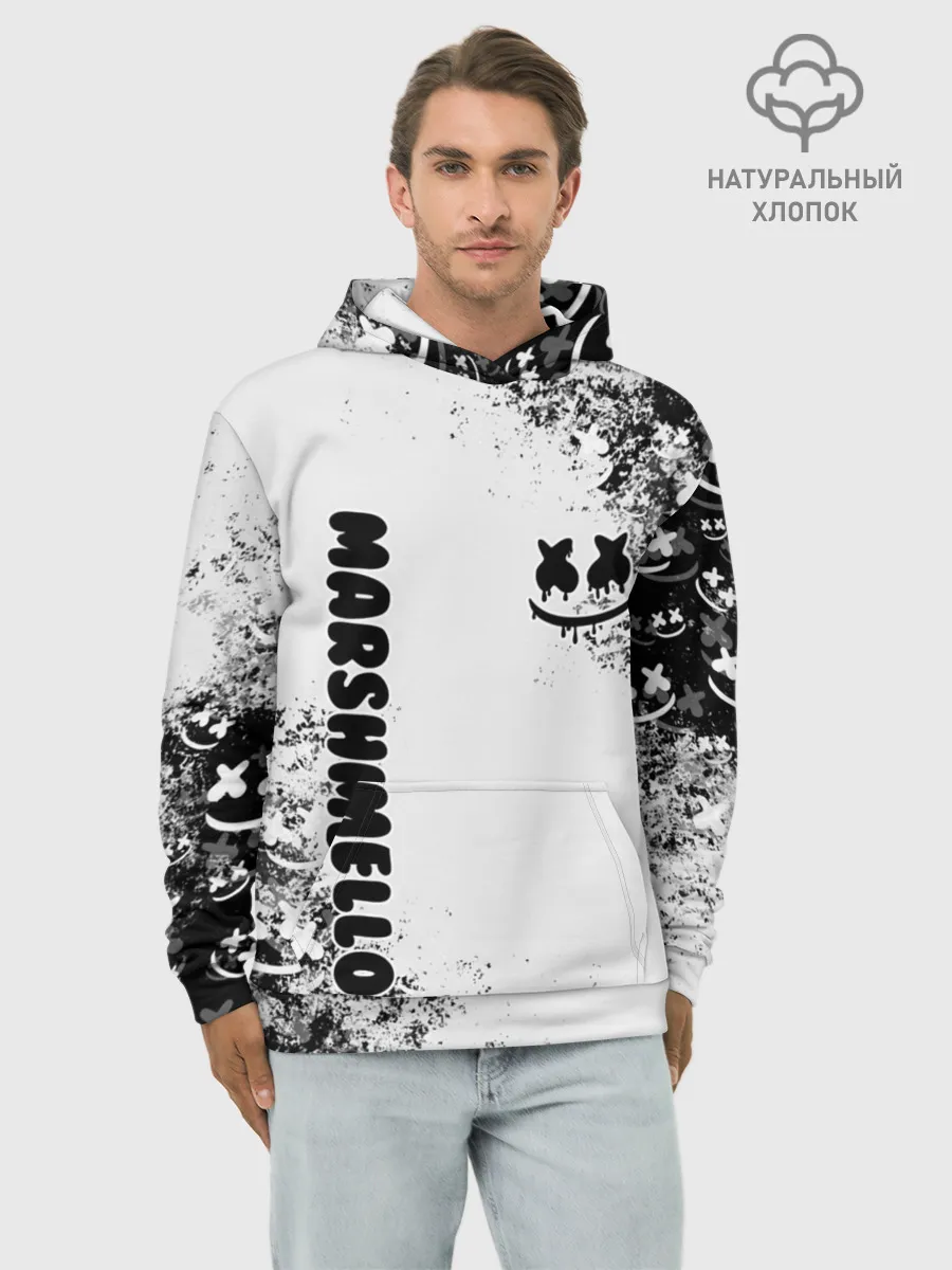 Худи мужской база хлопок / Marshmello