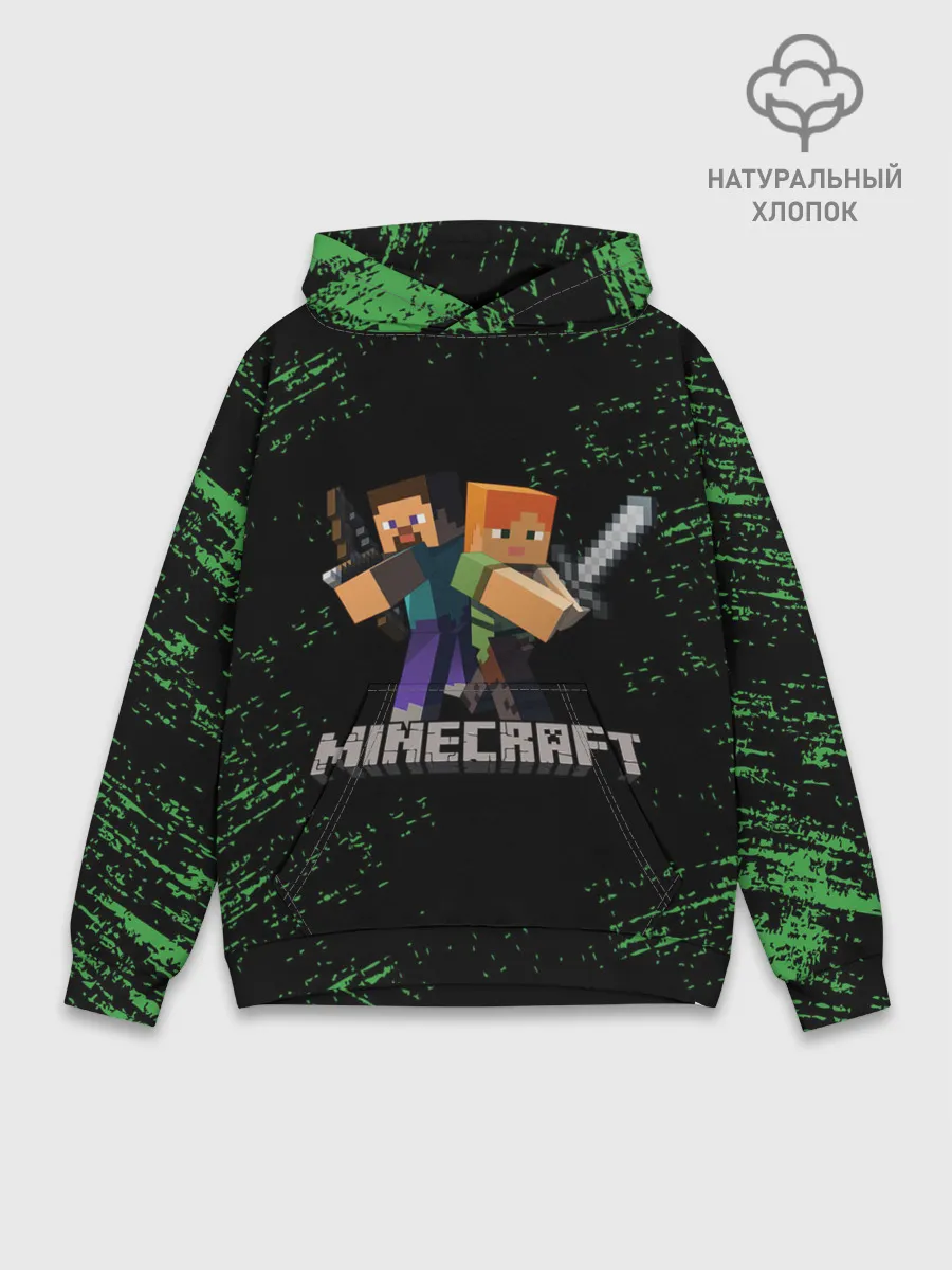 Худи мужской база хлопок / MINECRAFT