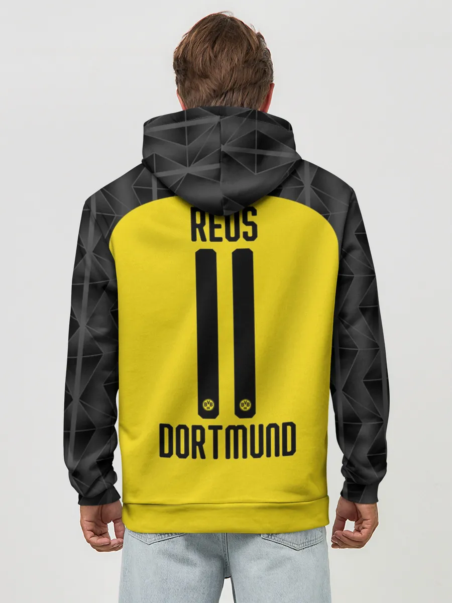 Худи мужской база хлопок / Reus home UEFA 19-20