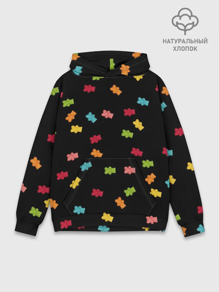 Худи мужской база хлопок / Мармеладные мишки