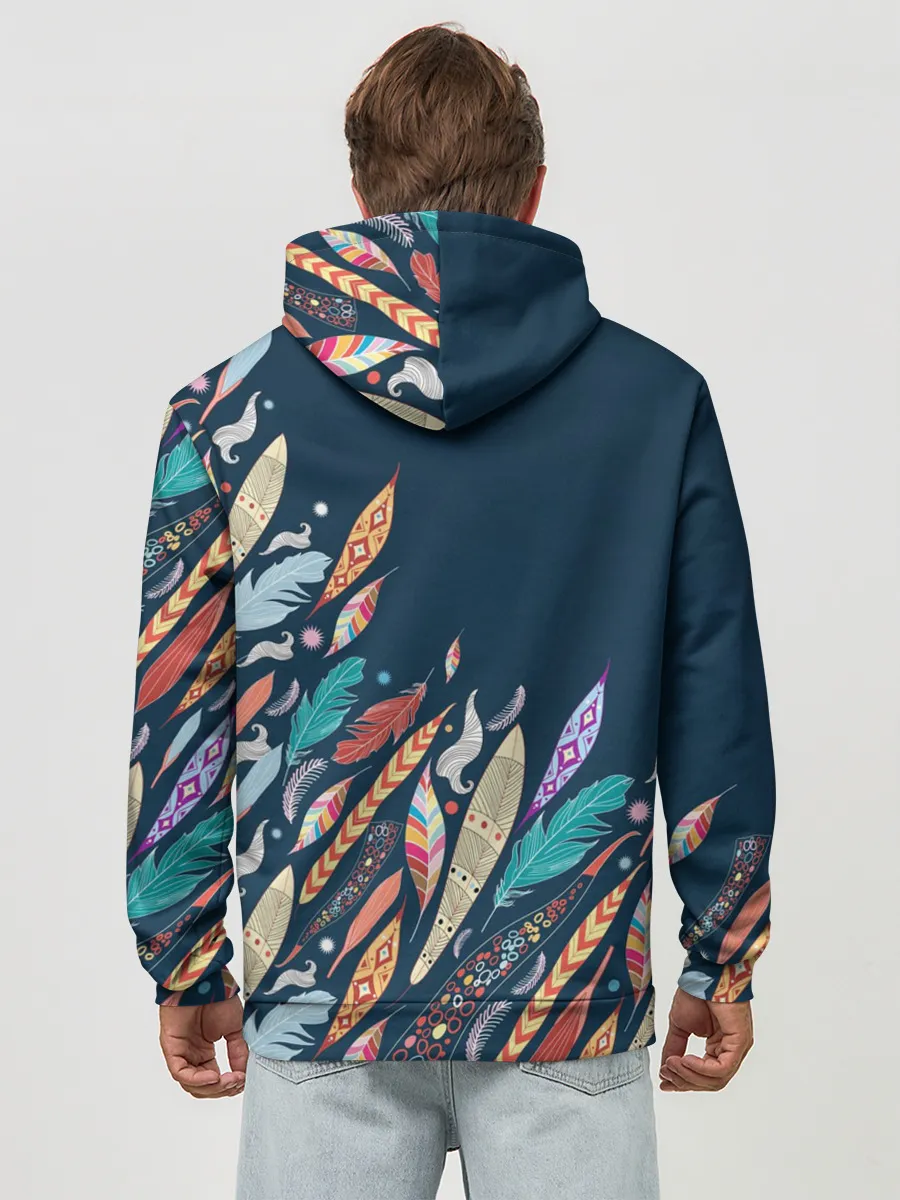 Худи мужской база хлопок / Перья