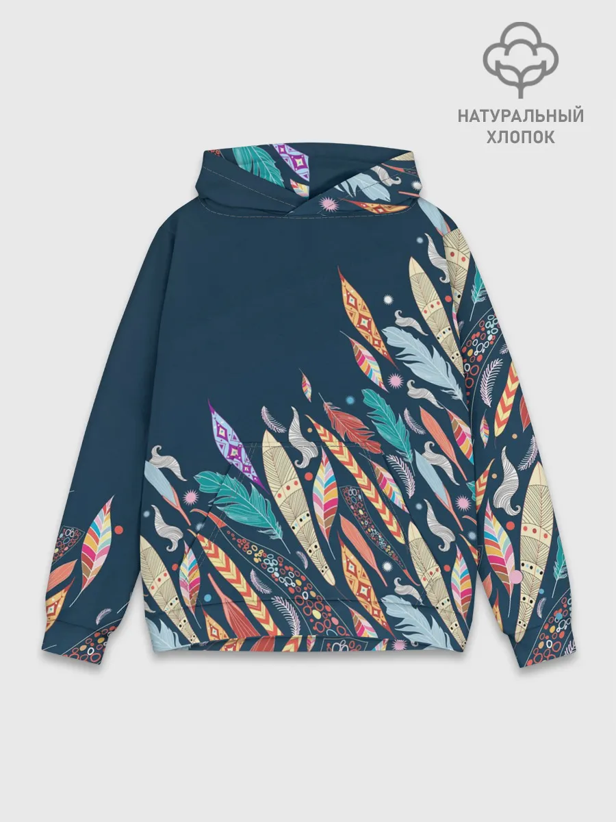 Худи мужской база хлопок / Перья