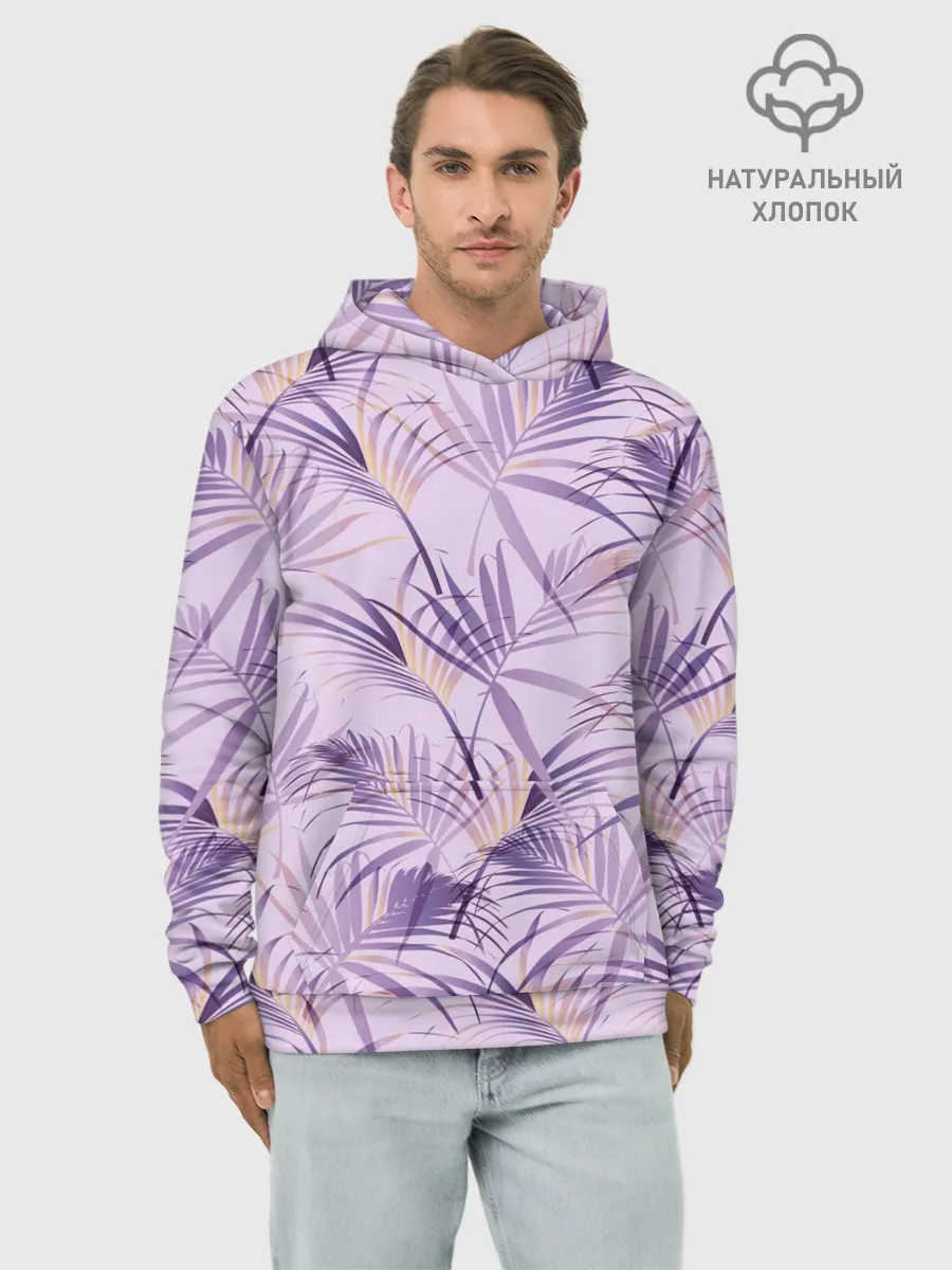 Худи мужской база хлопок / Листья