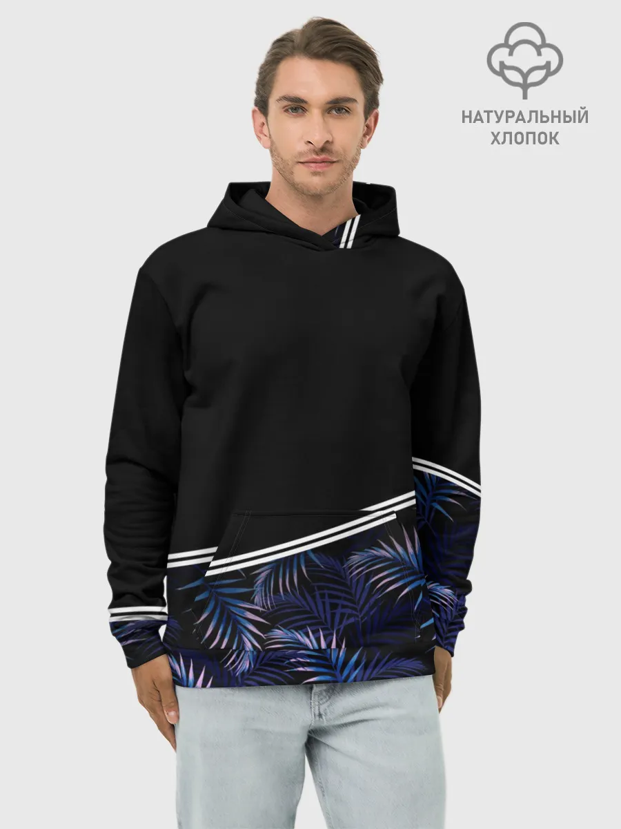 Худи мужской база хлопок / Тропические