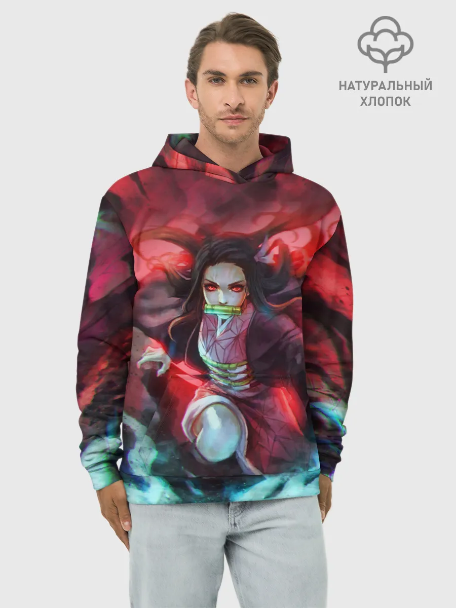 Худи мужской база хлопок / НЕЗУКО КАМАДО